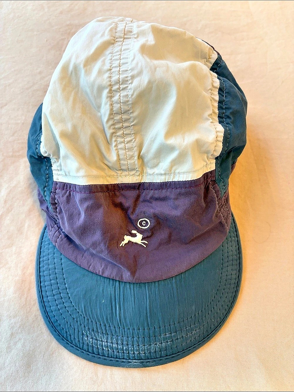 Ciele x Tracksmith Color Block Running Hat in Blue & Purple